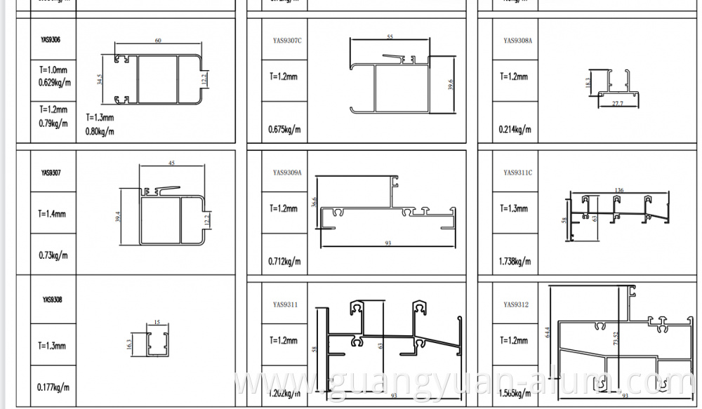 Aluminum Profile for Window